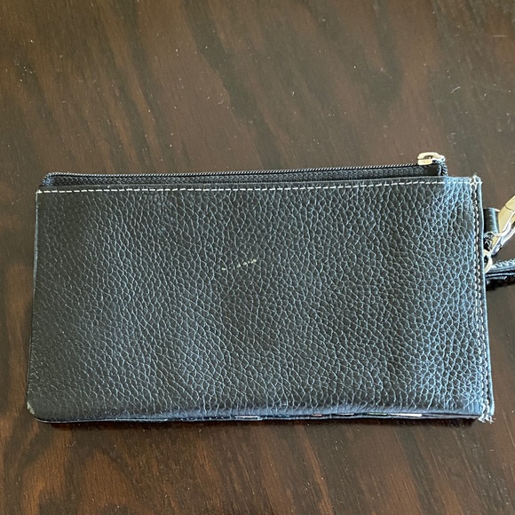 Black Leather Wristlet - Picture 5 of 7